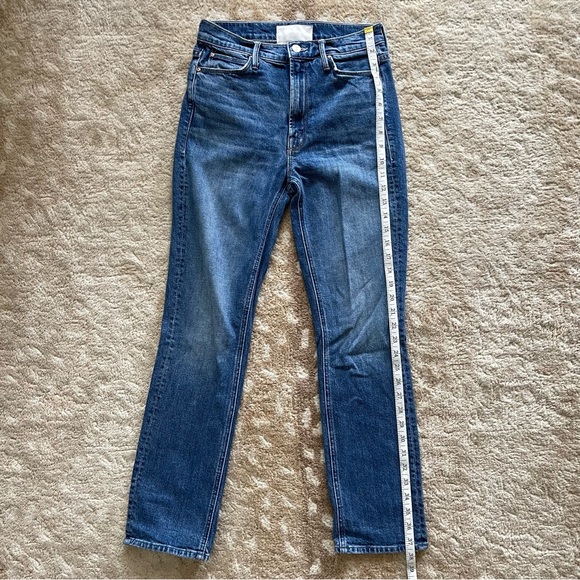 Mother The Dazzler High Rise Straight Leg Jean Medium Blue Cowboys Don't Cry 26 - Picture 6 of 16